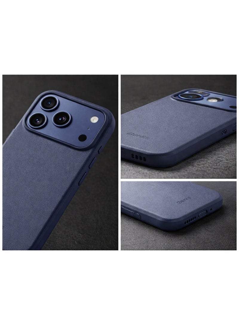 بينكس جراب Benks الفاخر المصنوع من الجلد لهاتف iPhone 17 Pro، متوافق مع زر التحكم بالكاميرا، ومتوافق مع MagSafe، جراب حماية عسكري مصنوع من ألياف كيفلر من دوبونت - Image 4